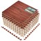 Sorbus Wood Grain Floor Tiles Foam Mat EVA Interlocking Mats Tile 3/8-Inch Thick Flooring Wood Puzzle Exercise Mats w/ Borders